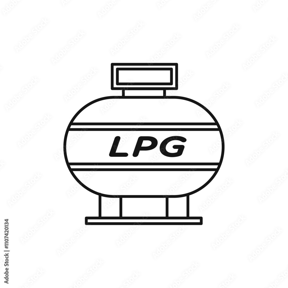 Obraz premium LPG icon Simple thin line flat symbol