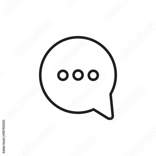 Round Bubble Text Icon