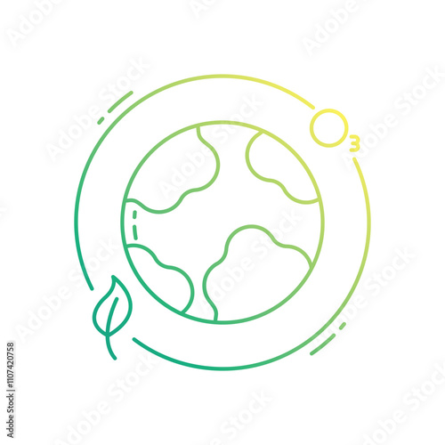 Ozone layer vector icon photo