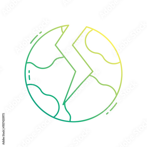 Earth quake vector icon