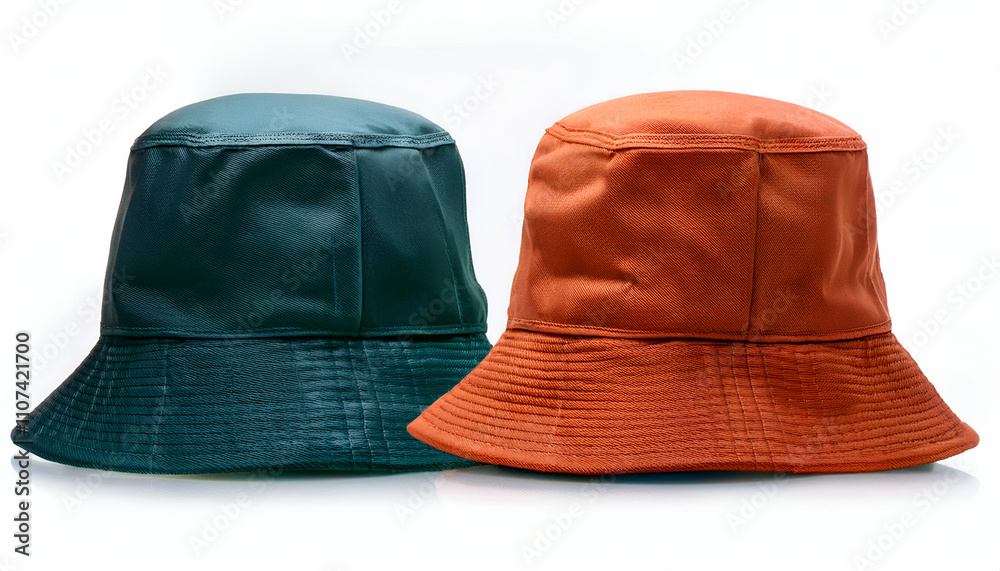Bucket hats. isolated on a white background Bucket hats. isolated on a white background