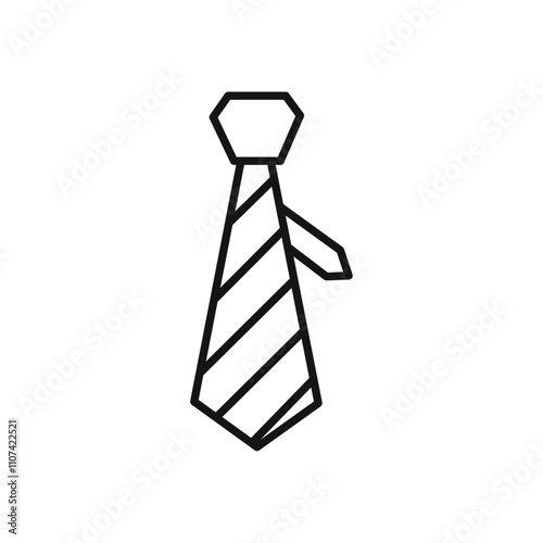 Tie icon Simple thin line flat symbol