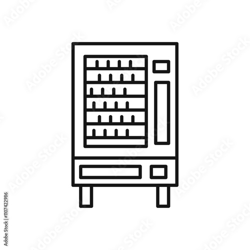 Vending machine icon Simple thin line flat symbol