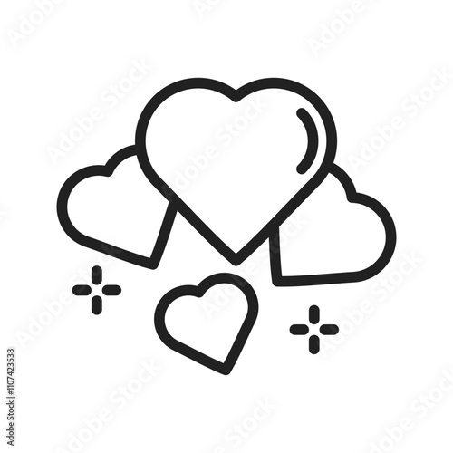 Love Icon vector image. Suitable for use on web apps, mobile apps, and print media.