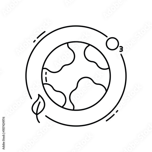 Ozone layer vector icon