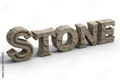 3d stone text
