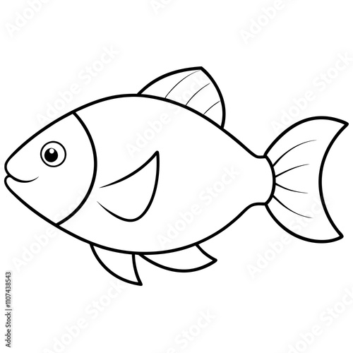 Parrotfish Vector Illustration on White Background