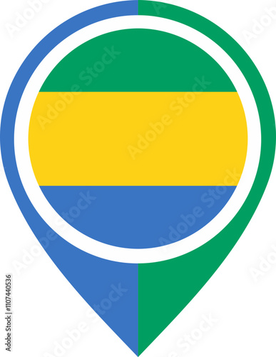 Free Download Map Icon Inside Gabon Flag - GFXLoad