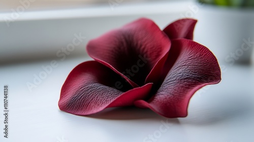 Close-up View of Artificial Burgundy Calla Lily Petals