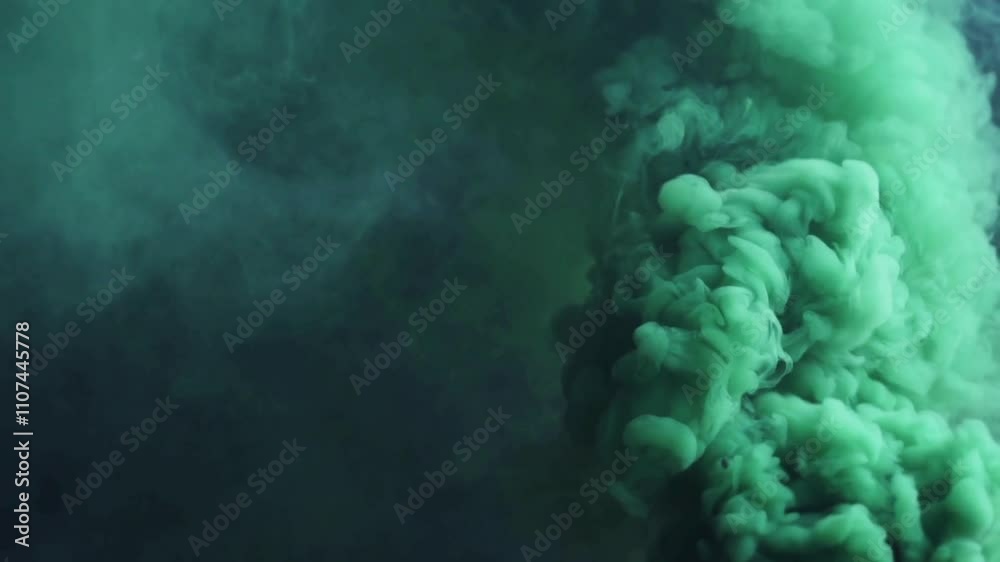 green explosion smoke background