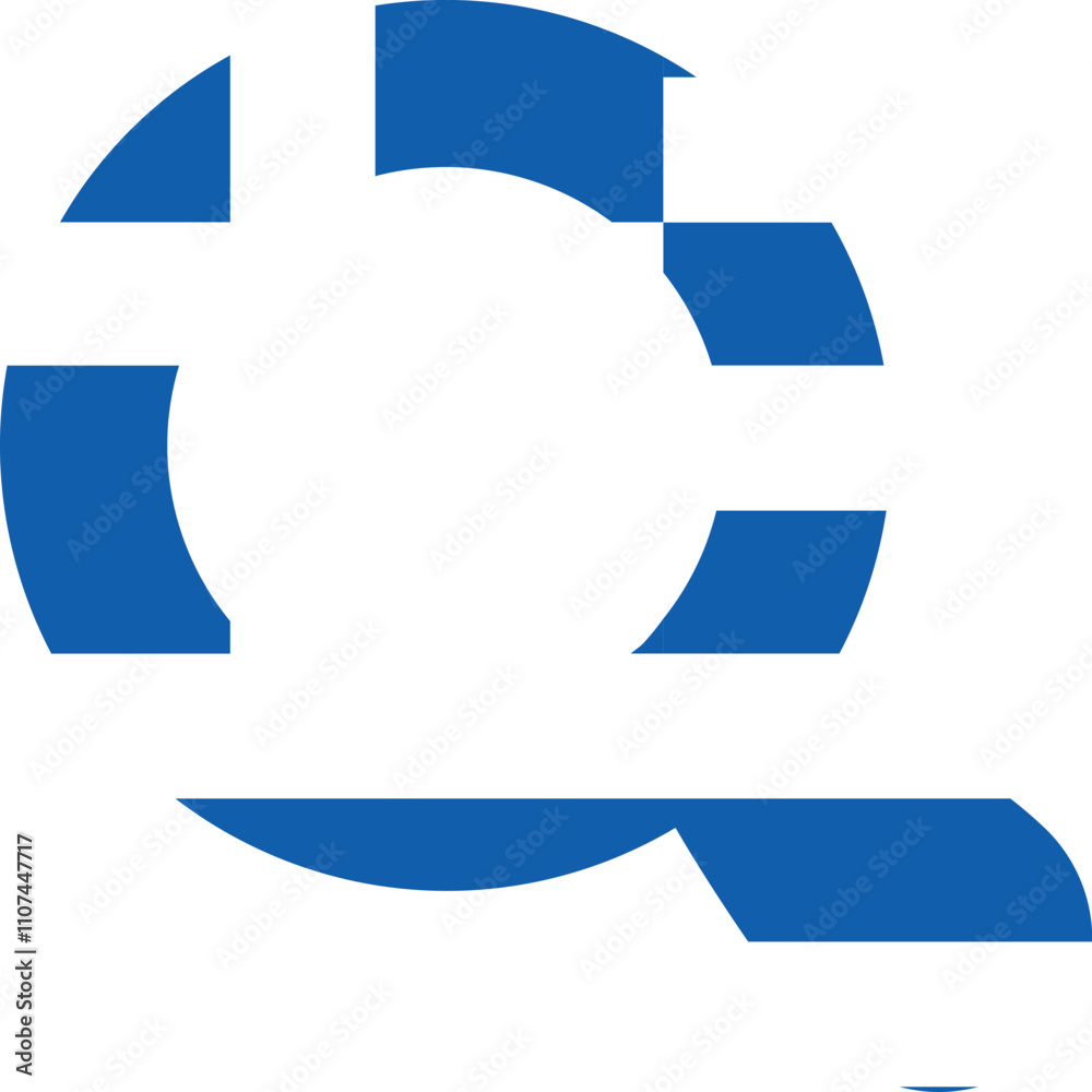 Obraz premium Search Icon Of Greece Flag