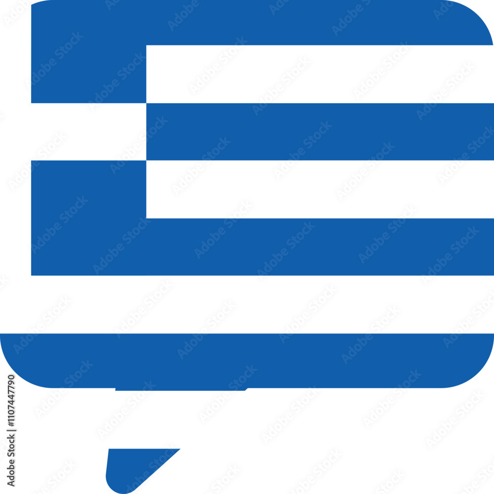 Obraz premium Chat Icon of Greece Flag