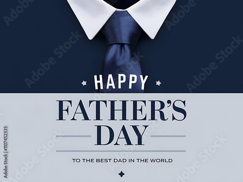 Happy Father's Day template design with tie icon. Father's Day Sale poster or banner. Greetings and presents for Father's Day. Best Dad poster