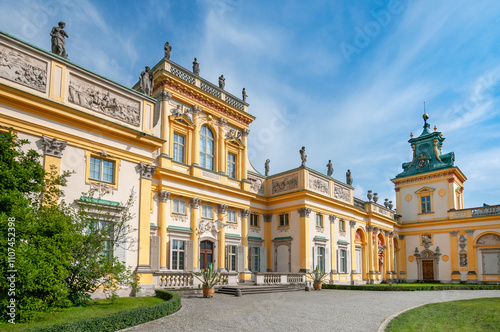 The Baroque Royal Palace in Wilanów, Masovian Voivodeship, Poland	
