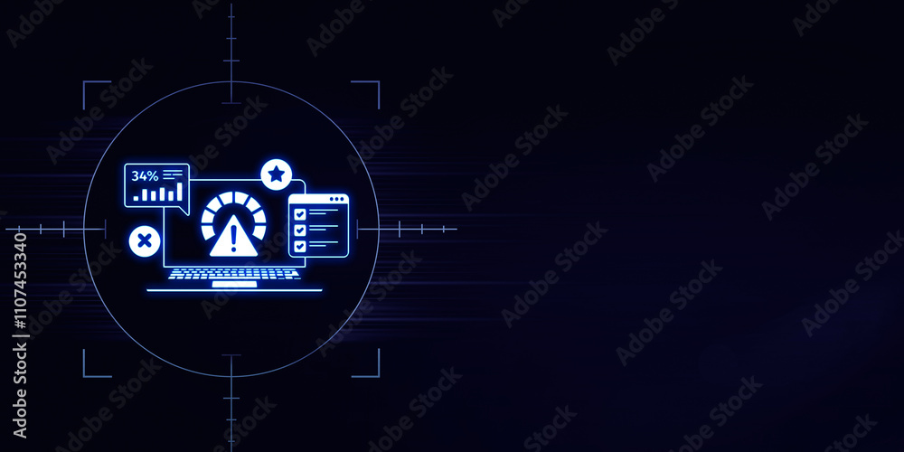 Fototapeta premium Network Experience Score measures the quality and reliability of network services