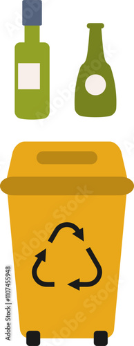 Sorting Garbage Illustration