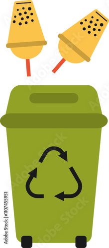 Sorting Garbage Illustration