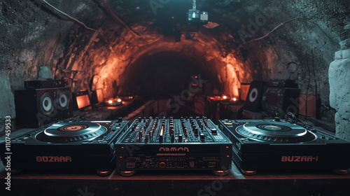Obraz na płótnie Dark techno bunker