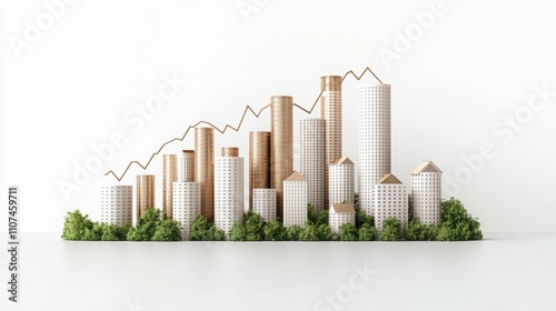 Dynamic group discussion on property trends and investment strategies urban setting data visualization professional environment analytical perspective for real estate insights