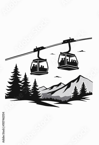 Elevate Your Brand with a Unique Ski Lift Logo: Perfect for Winter Sports Enthusiasts