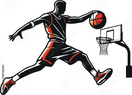 basketball player silhouette vector File