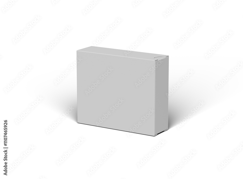 Render of a rectangular sliding drawer box on a transparent background Render of a rectangular sliding drawer box on a transparent background