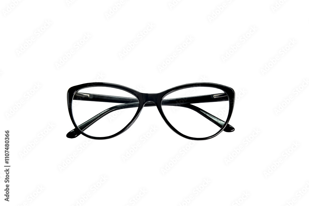 Stylish prescription glasses isolated on transparent background. Png image. 
