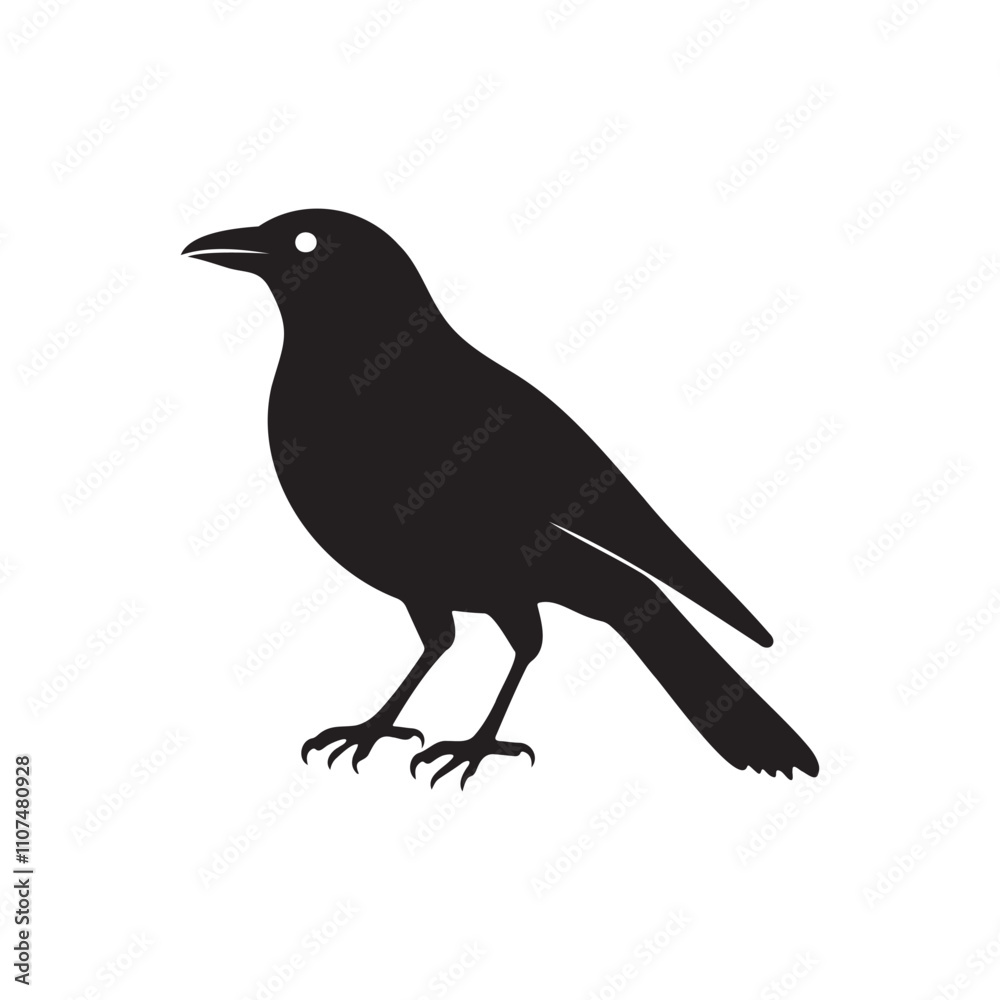 Obraz premium Crow silhouette vector illustration