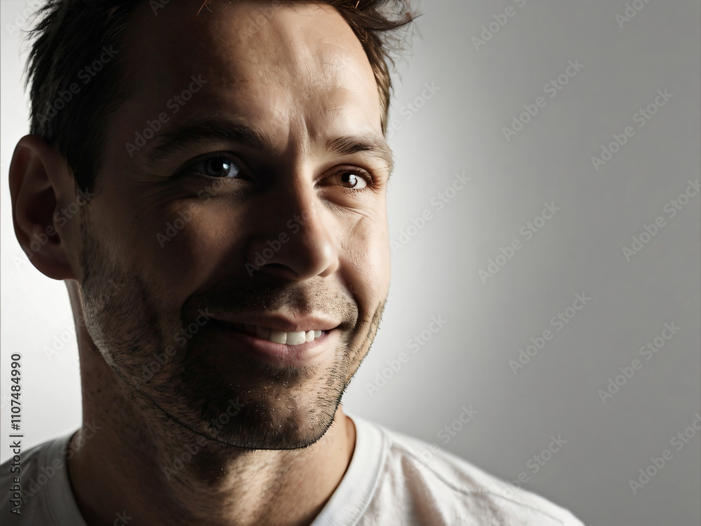 Obraz premium A monochrome, blurred portrait emphasizing light and texture.