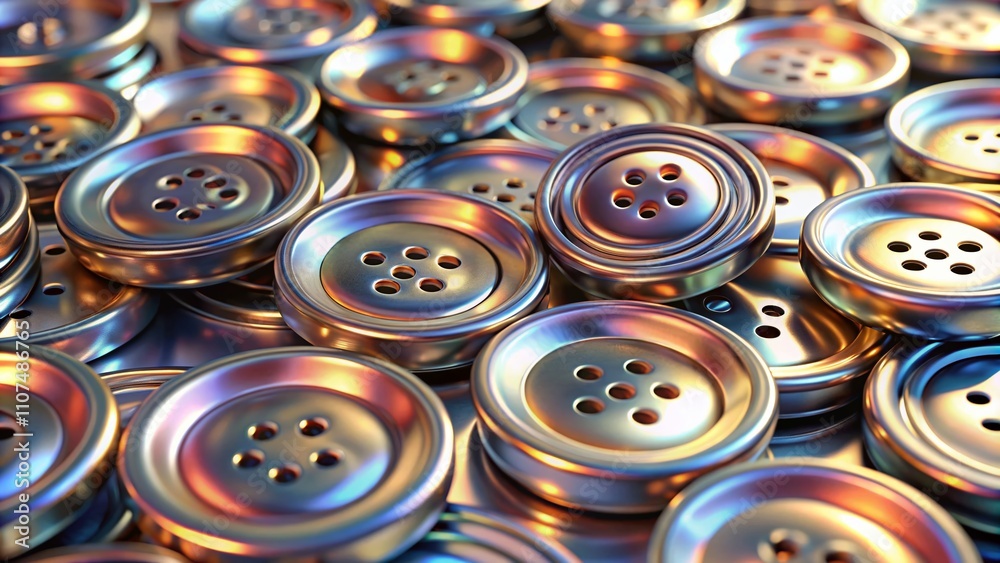 3D Silver Button Set on Clear Background for Graphic Design and Web ...