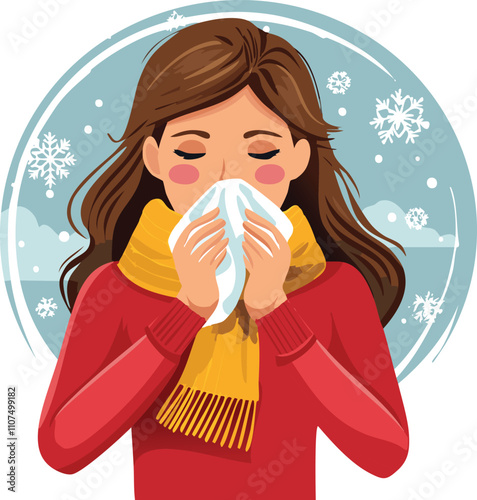 Seasonal flu with a runny nose