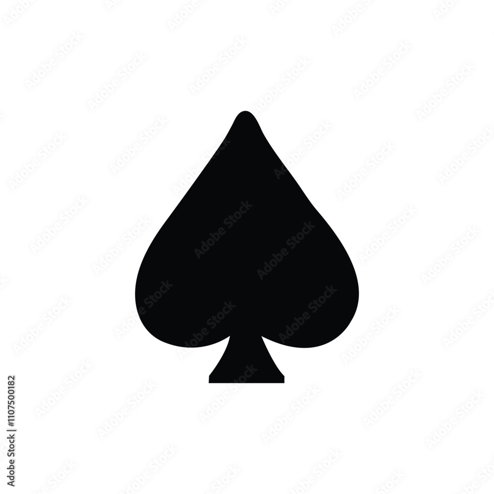 Fototapeta premium Spades Icon for Card suit, Clover vector, Card icons. 