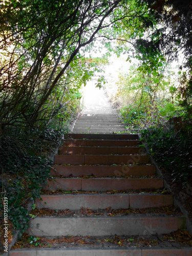 Die Steintreppe aufwärts ins grelle Licht