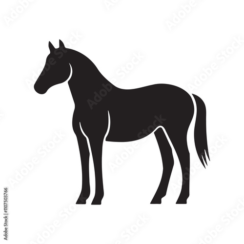 Horse silhouette vector illustration photo