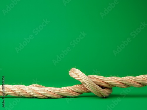 there is a rope that is twisted up on a green background. photo