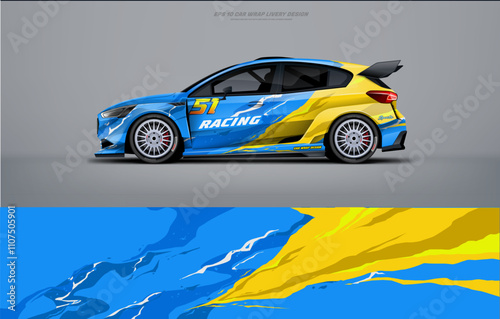 Universal Racing Car wrap livery design wrap car wrap livery design foe universal medium van vector eps ready print printable file.

