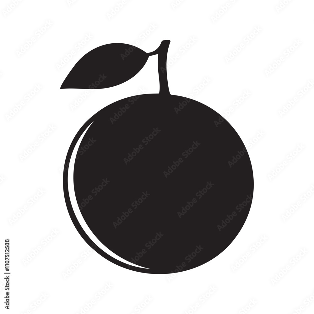 Fototapeta premium Single Orange silhouette vector illustration