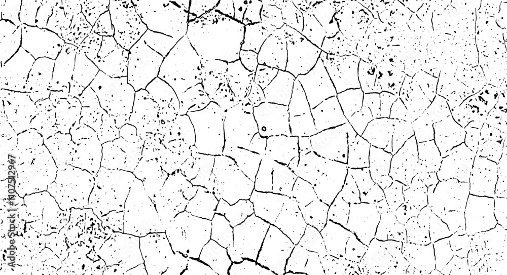 Fototapeta premium grunge drawing of cracked walls, vintage grunge texture, a black and white drawing of a cracked land, grunge texture of old paint wall, vintage cracked background, 