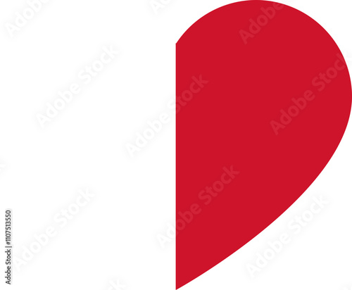 Heart Icon inside Malta Flag