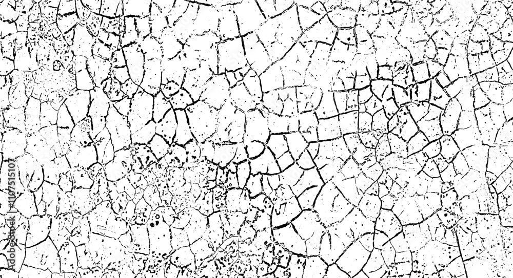 Fototapeta premium a black and white drawing of cracked walls, vintage grunge texture, a black and white drawing of a cracked land, grunge texture of old paint wall, vintage cracked background, 