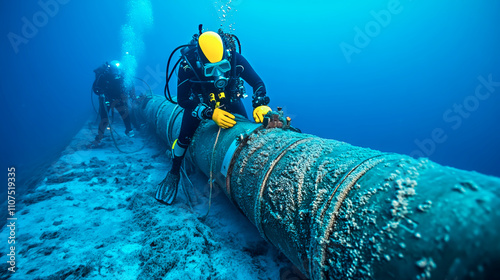 Inspecting submarine cables reveals the underwater world full of wonders during maintenance