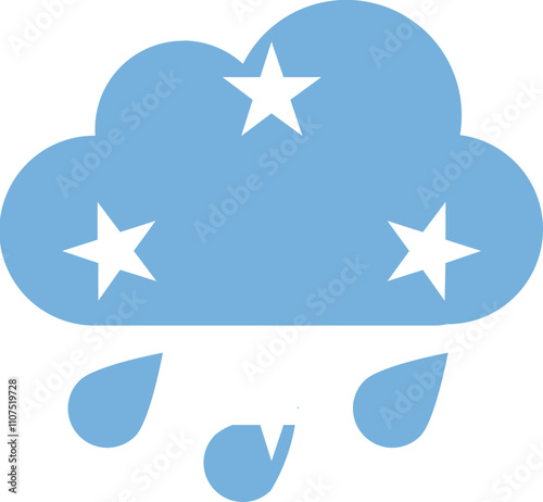 Micronesia flag on Rain Drops Icon