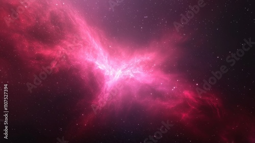 Wallpaper Mural Stunning Pink Nebula in Deep Space with Glowing Stars Torontodigital.ca