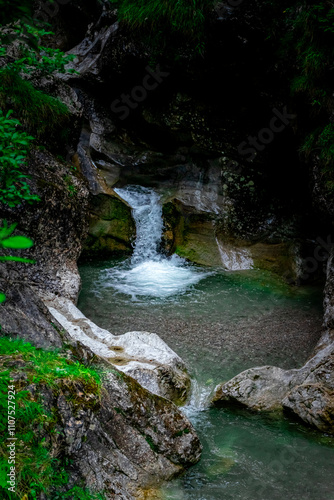 Hiking through the Giessenbach Gorge in Bavaria Germany