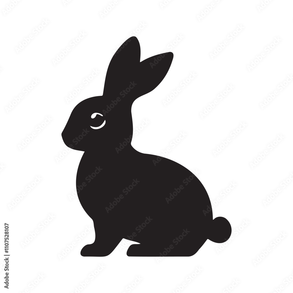 Obraz premium Rabbit silhouette vector illustration