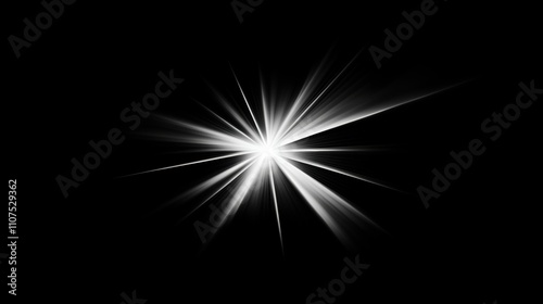 Wallpaper Mural Bright Starburst Effect Creating a Stunning Visual Contrast Against Black Background Torontodigital.ca