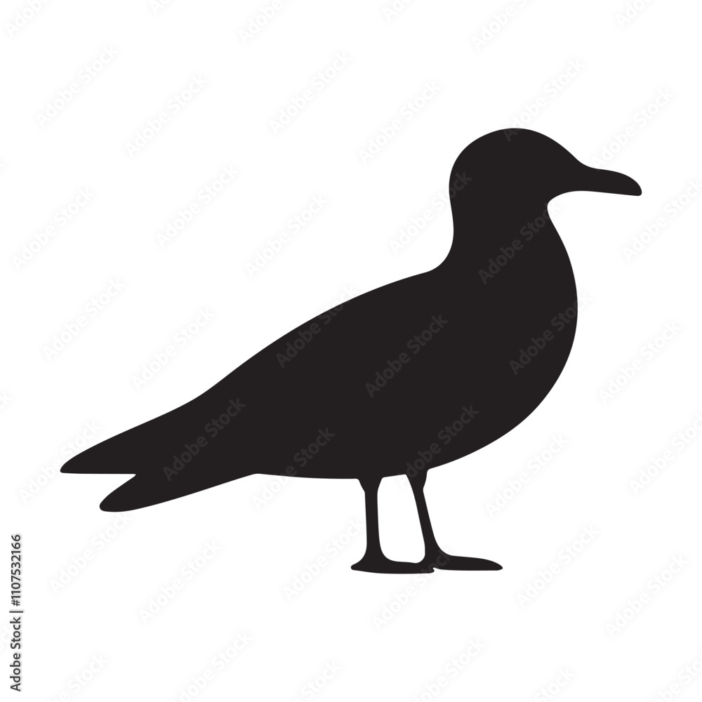Fototapeta premium Seagull silhouette vector illustration