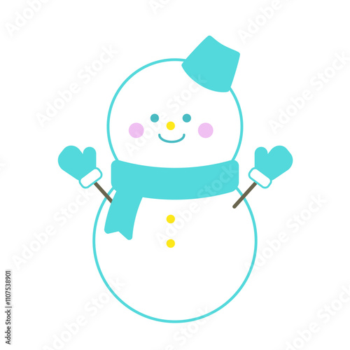 雪だるまのイラスト