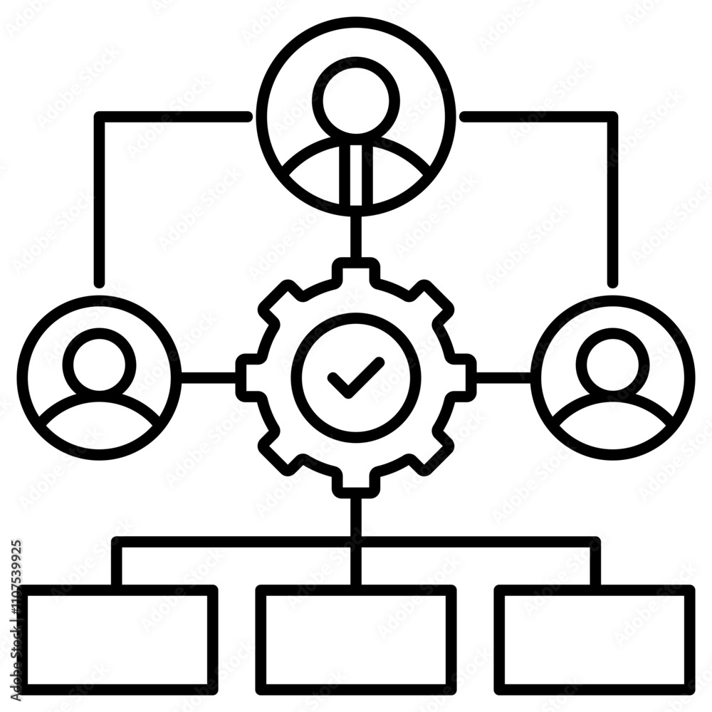 Obraz premium Organizational Structure Icon
