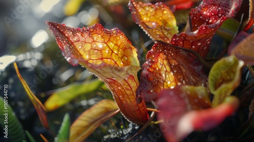 Vibrant Heliamphora Pitcher Plant in Sunlight photo